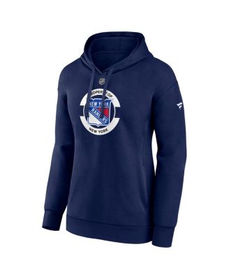 Women's Navy New York Rangers Authentic Pro Core Secondary Fleece Pullover Hoodie