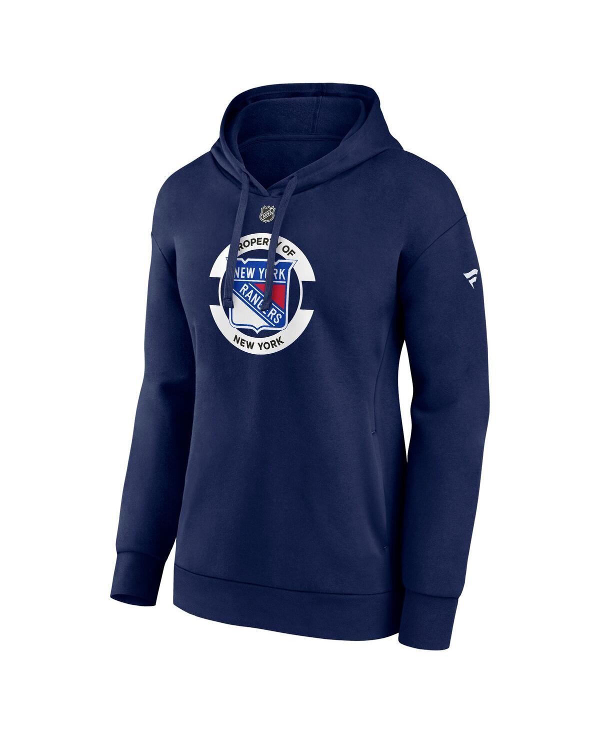Fanatics Women's Navy New York Rangers Authentic Pro Core Secondary Fleece Pullover Hoodie In Blue