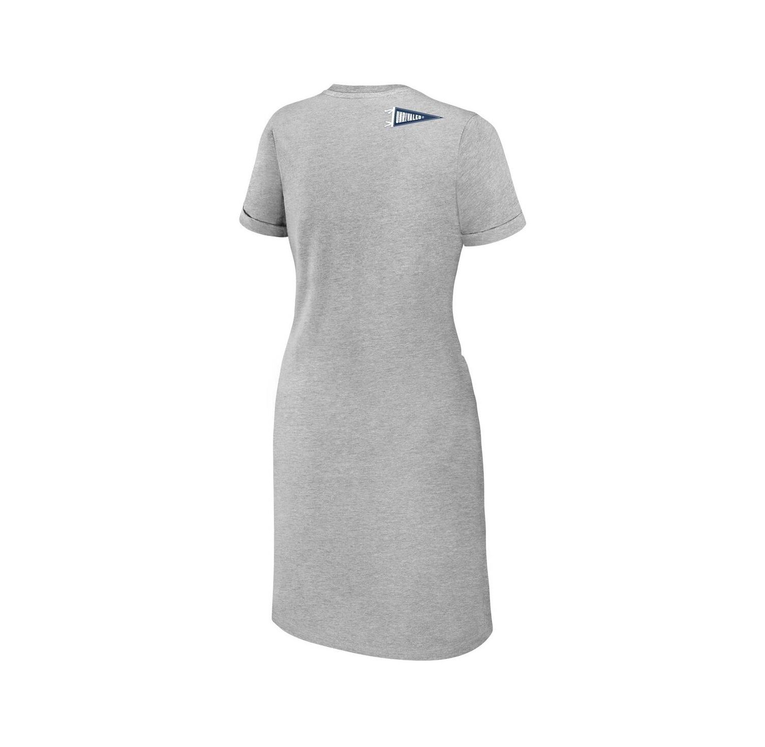 Women's Heather Gray Penn State Nittany Lions Knotted T-Shirt Dress