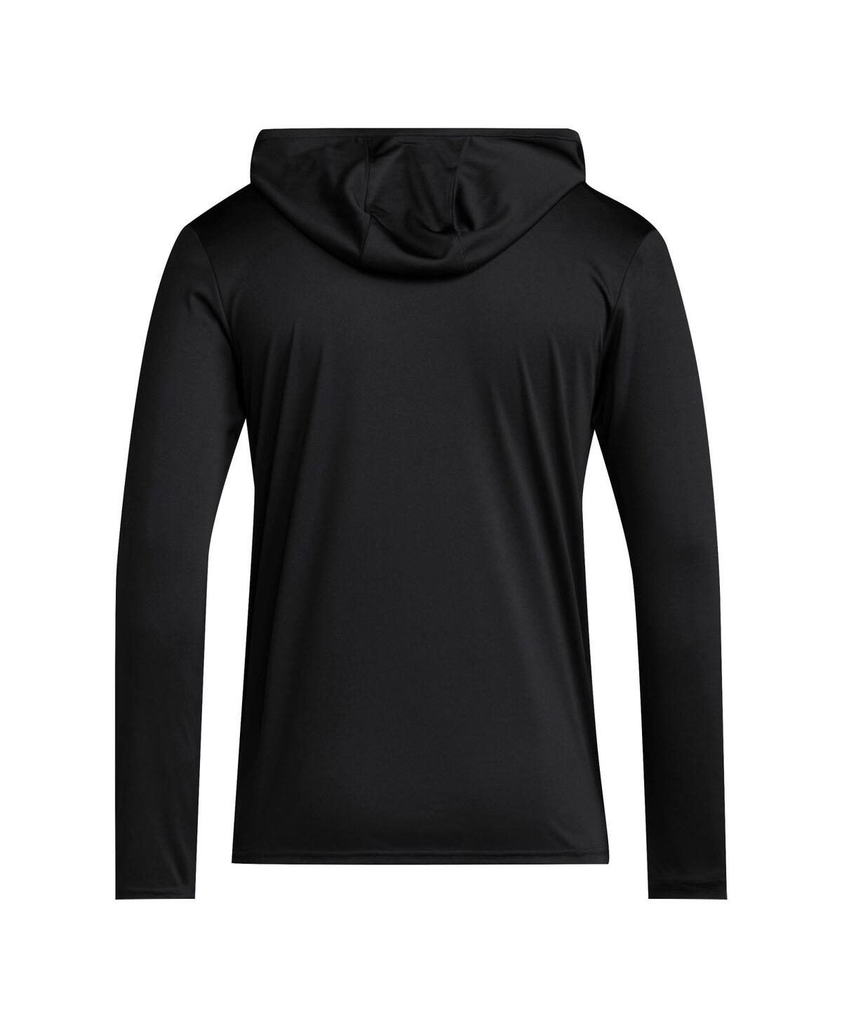 Adidas Men's Black Texas Tech Red Raiders 2025 Aeroready Sideline Training Long Sleeve Hooded T-Shirt