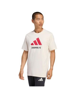 adidas - Men's White Liverpool Three-Stripes Wordmark T-Shirt