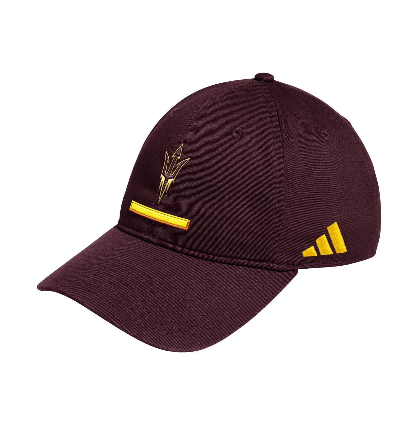 Мужской головной убор adidas Maroon Arizona State Sun Devils Locker Room Adjustable Slouch Hat — фото 1