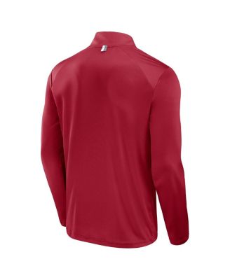 Men's Crimson Oklahoma Sooners Fundamental Defender Quarter-Zip Jacket