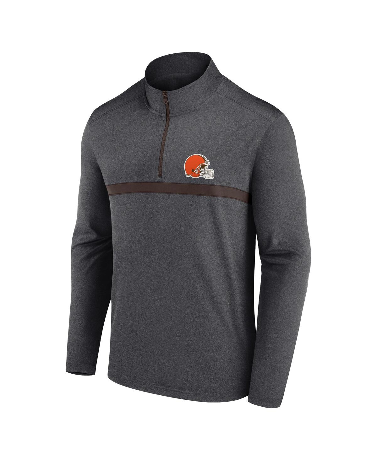 Fanatics Men's Charcoal Cincinnati Bengals Head-to-head Quarter-zip Sweatshirt In Gray