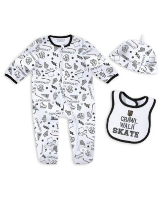 WEAR by Erin Andrews - Baby Boys and Girls Vegas Golden Knights Sleep and Play Sleeper Set with Bib