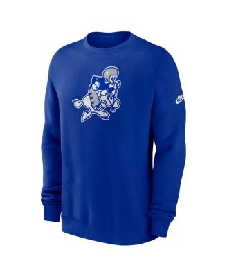 Men's Royal Dallas Cowboys Swing Pass Rewind Club Pullover Sweatshirt