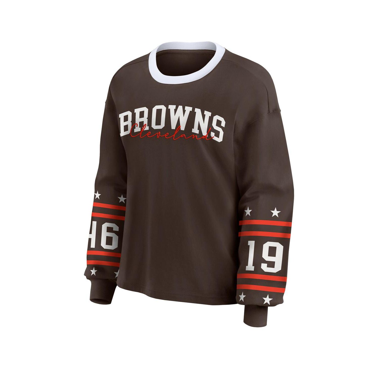 Women's Brown Cleveland Browns Sport Long-Sleeve T-Shirt