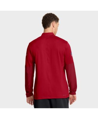 Men's Red Atlanta Falcons Sideline Dri-FIT Half-Zip Pullover Sweatshirt