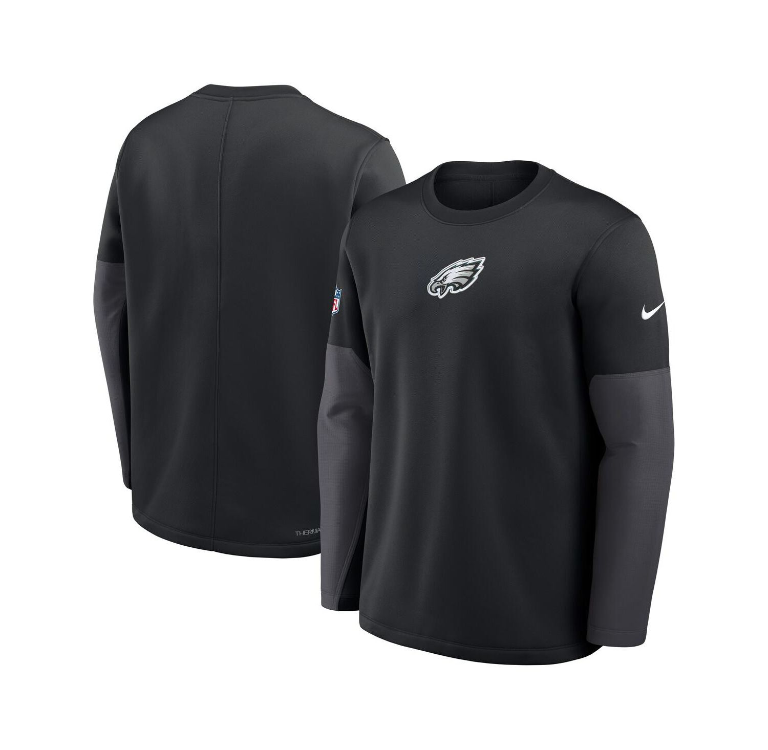 Men's Black Philadelphia Eagles Sideline Scripted to Win Performance Long Sleeve T-Shirt