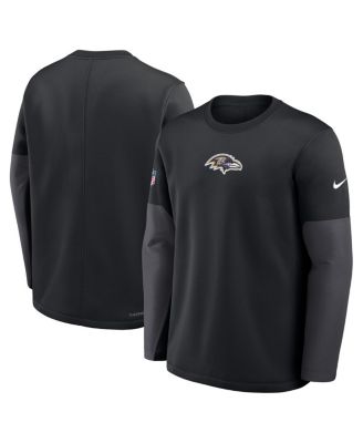 Men's Black Baltimore Ravens Sideline Scripted to Win Performance Long Sleeve T-Shirt