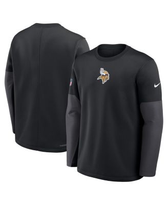 Men's Black Minnesota Vikings Sideline Scripted to Win Performance Long Sleeve T-Shirt