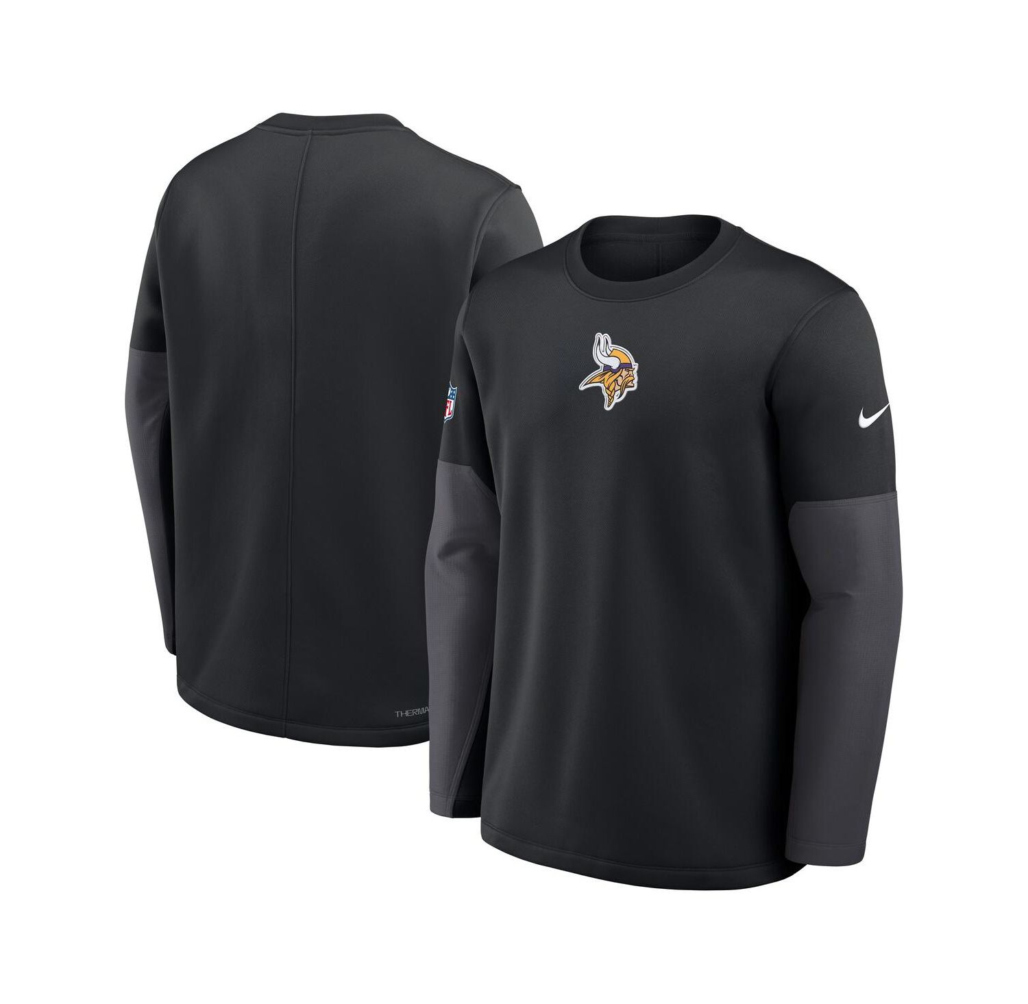 Men's Black Minnesota Vikings Sideline Scripted to Win Performance Long Sleeve T-Shirt