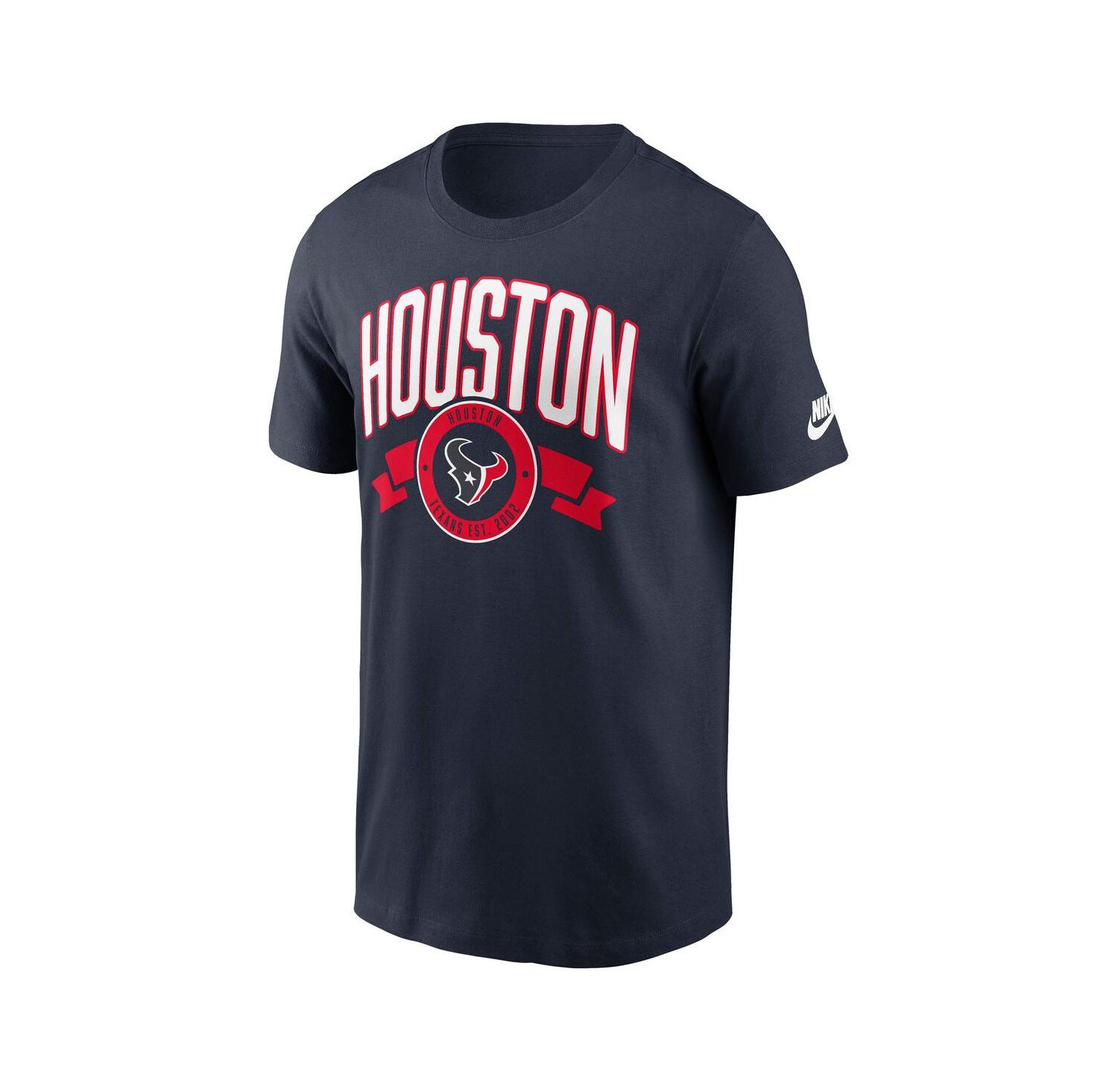 Men's Navy Houston Texans Rewind Front and Back Hit Essential T-Shirt