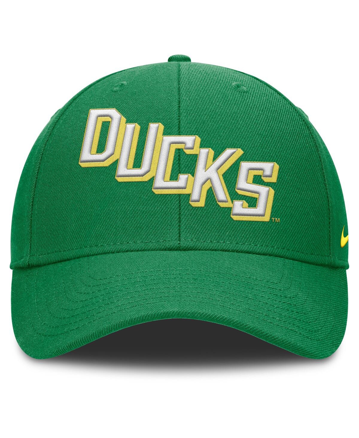Nike Men's Green Oregon Ducks Slanted Primetime Rise Performance Adjustable Hat In Green