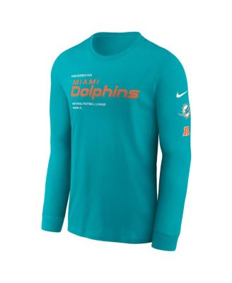 Men's Aqua Miami Dolphins Play to Win Essential Long Sleeve T-Shirt