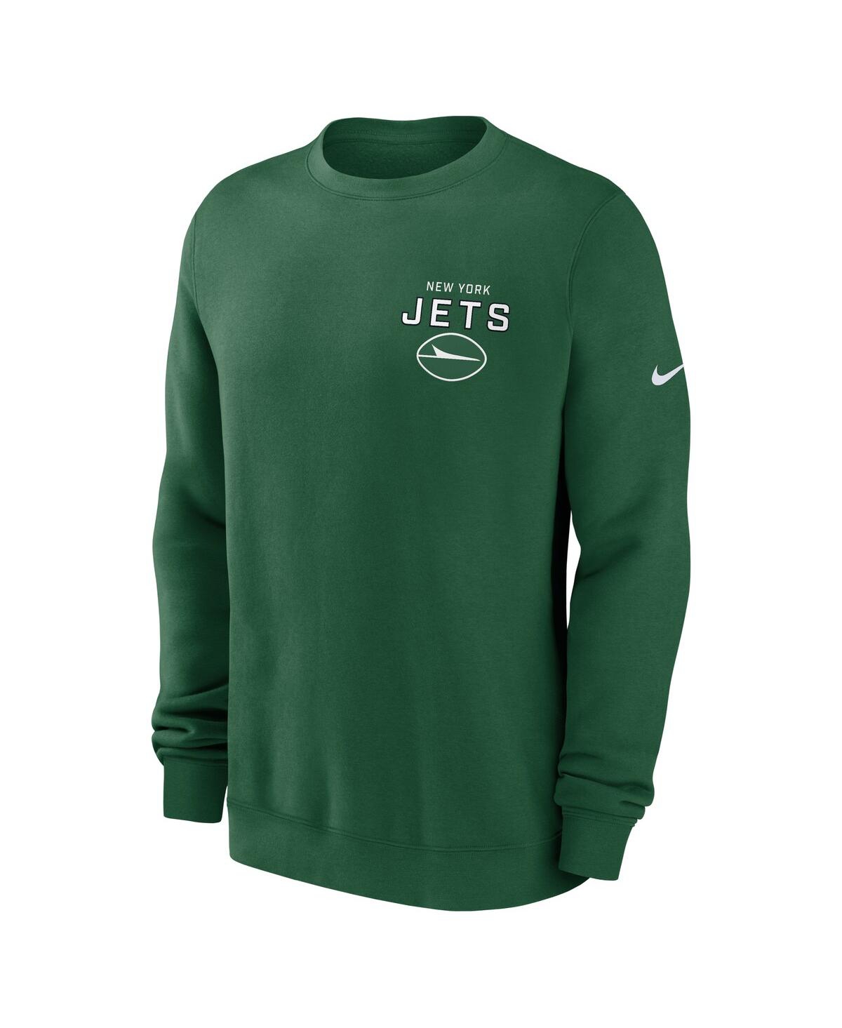Nike Men's Green New York Jets Primetime Club Fleece Pullover Sweatshirt