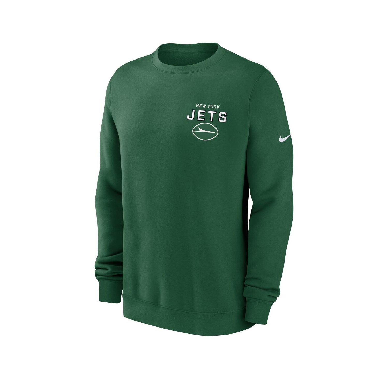 Men's Green New York Jets Primetime Club Fleece Pullover Sweatshirt