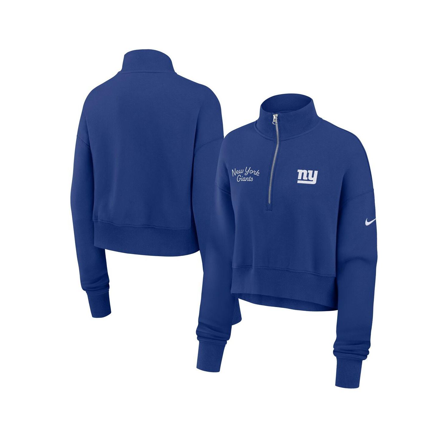 Women's Royal New York Giants Primetime Phoenix Half-Zip Sweatshirt