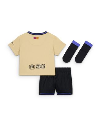 Baby Boys and Girls Gold Barcelona 2025/26 Training Stadium Kit Set