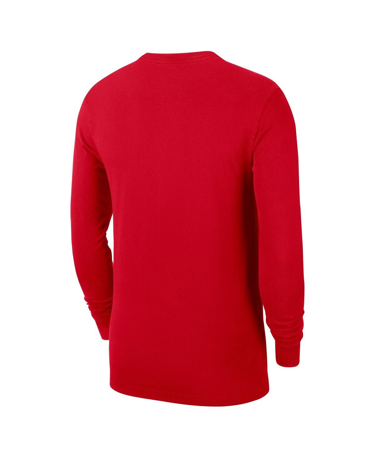 Nike Men's Red Houston Rockets Authentic Long Sleeve Practice T-shirt In Red