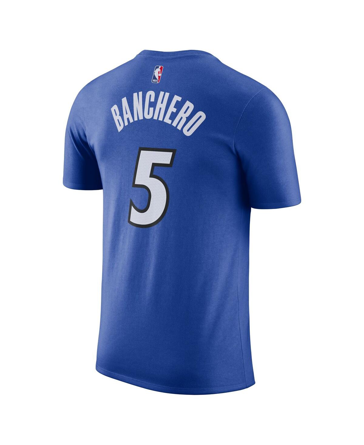Nike Men's Paolo Banchero Blue Orlando Magic Icon Edition Name Number T-Shirt