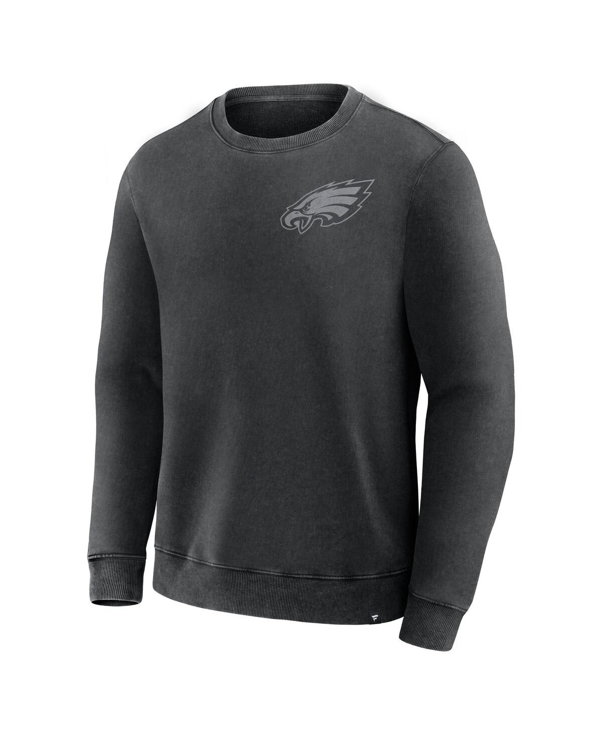Fanatics Men's Black Philadelphia Eagles Deep Route Pullover Sweatshirt