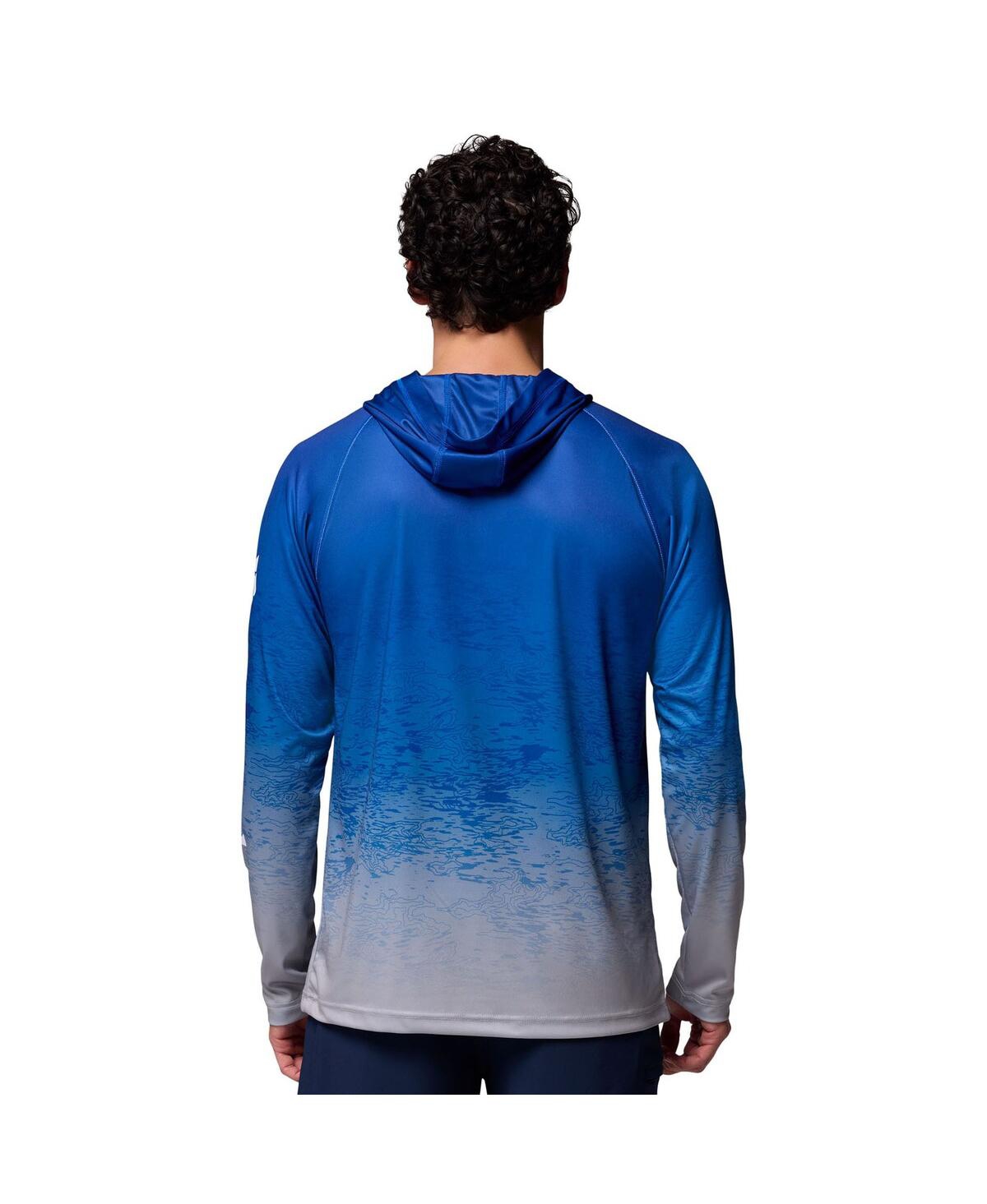 Columbia Men's Royal Kentucky Wildcats Pfg Gradient Water Super Terminal Tackle Hoodie Omni-Wick T-Shirt