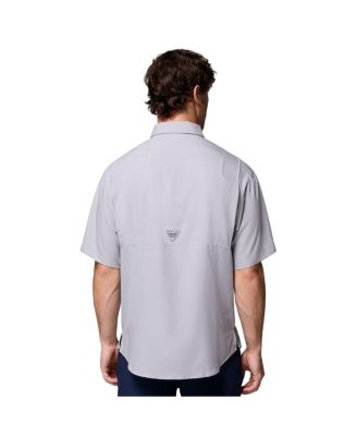 Men's Gray LSU Tigers Tamiami Omni-Shade Button-Down Shirt