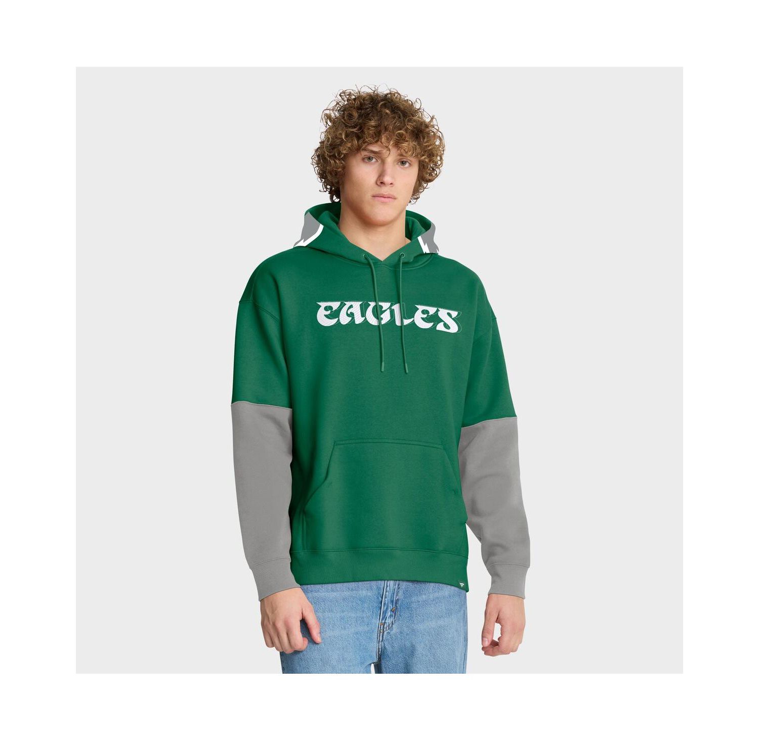 Men's Kelly Green Philadelphia Eagles Helmet Retro Pullover Hoodie