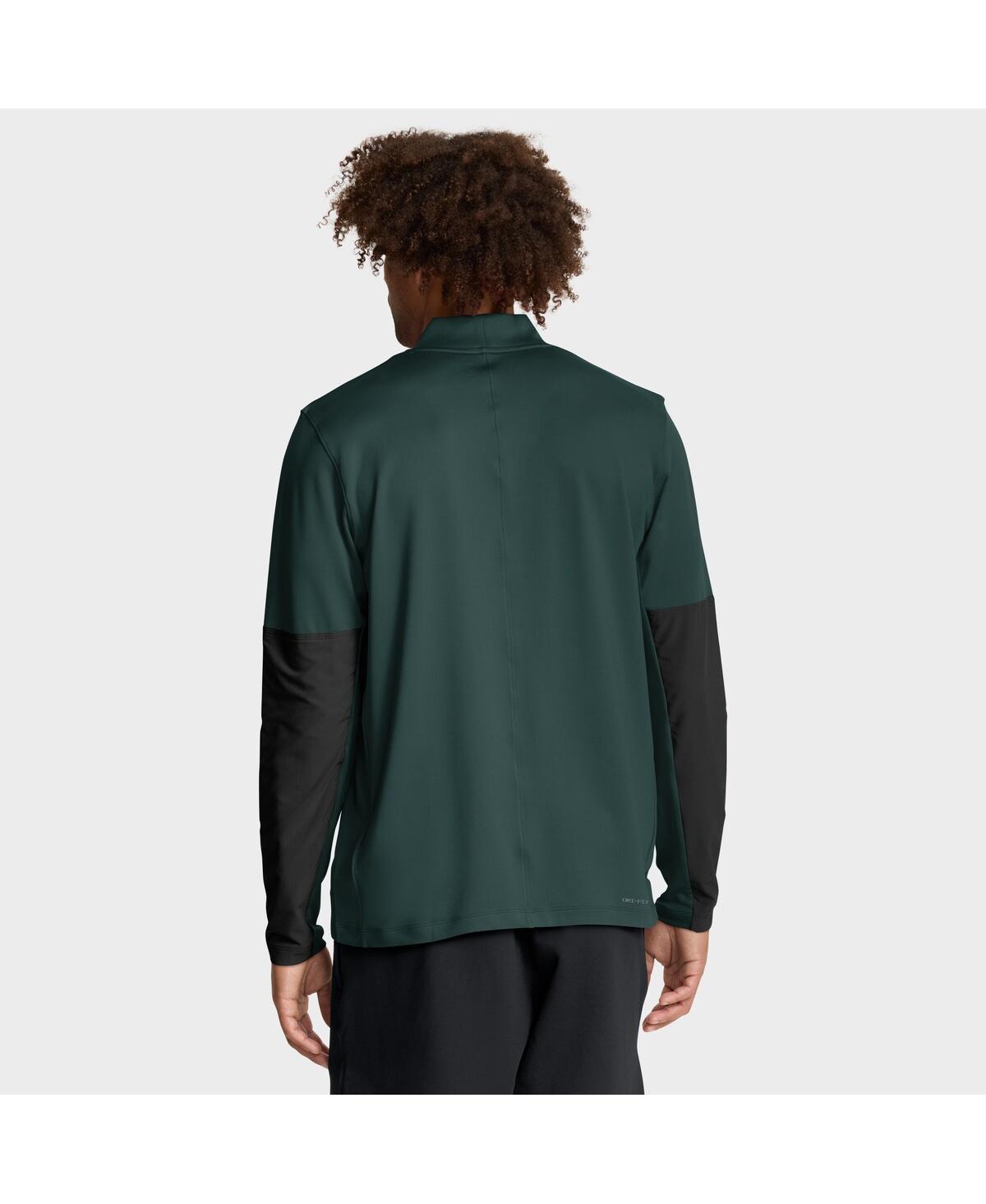 Nike Men's Green Michigan State Spartans One Goal Performance Half-zip Pullover Sweatshirt In Green