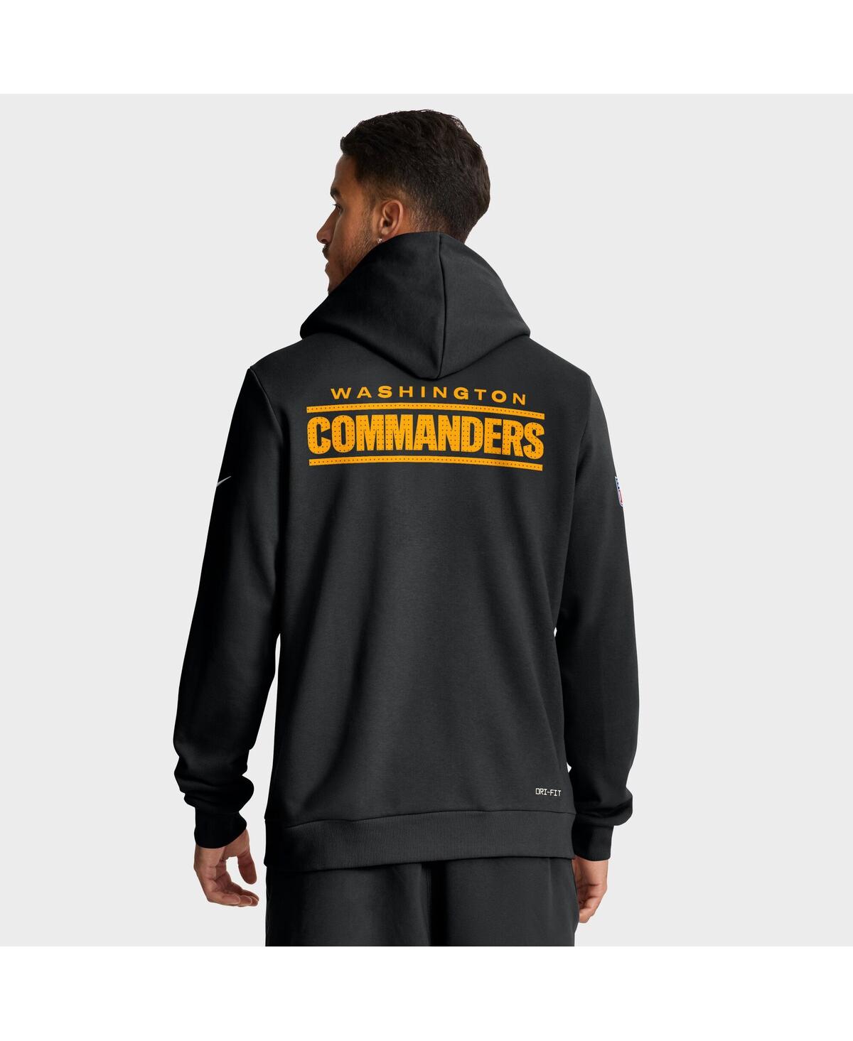 Nike Washington Commanders Initial Home Sideline  Men's Dri-fit Nfl Pullover Hoodie In Black
