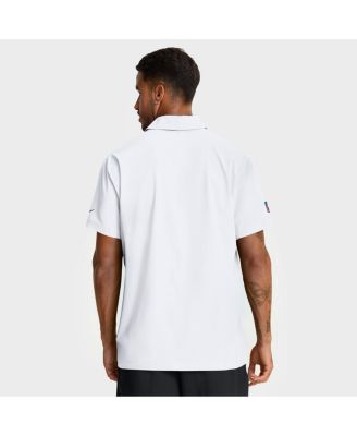 Men's White Minnesota Vikings Sideline City Pride Woven Performance Polo Shirt