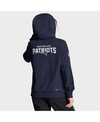 Women's Navy New England Patriots Sideline Standard Issue&nbsp;Initial Home&nbsp;Dri-FIT Hoodie
