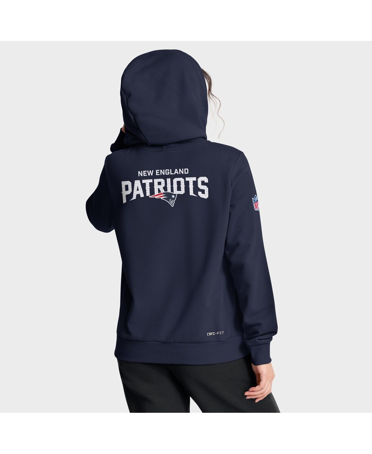 Nike Women's Navy New England Patriots Sideline Standard Issueâ Initial Homeâ Dri-fit Hoodie In Blue