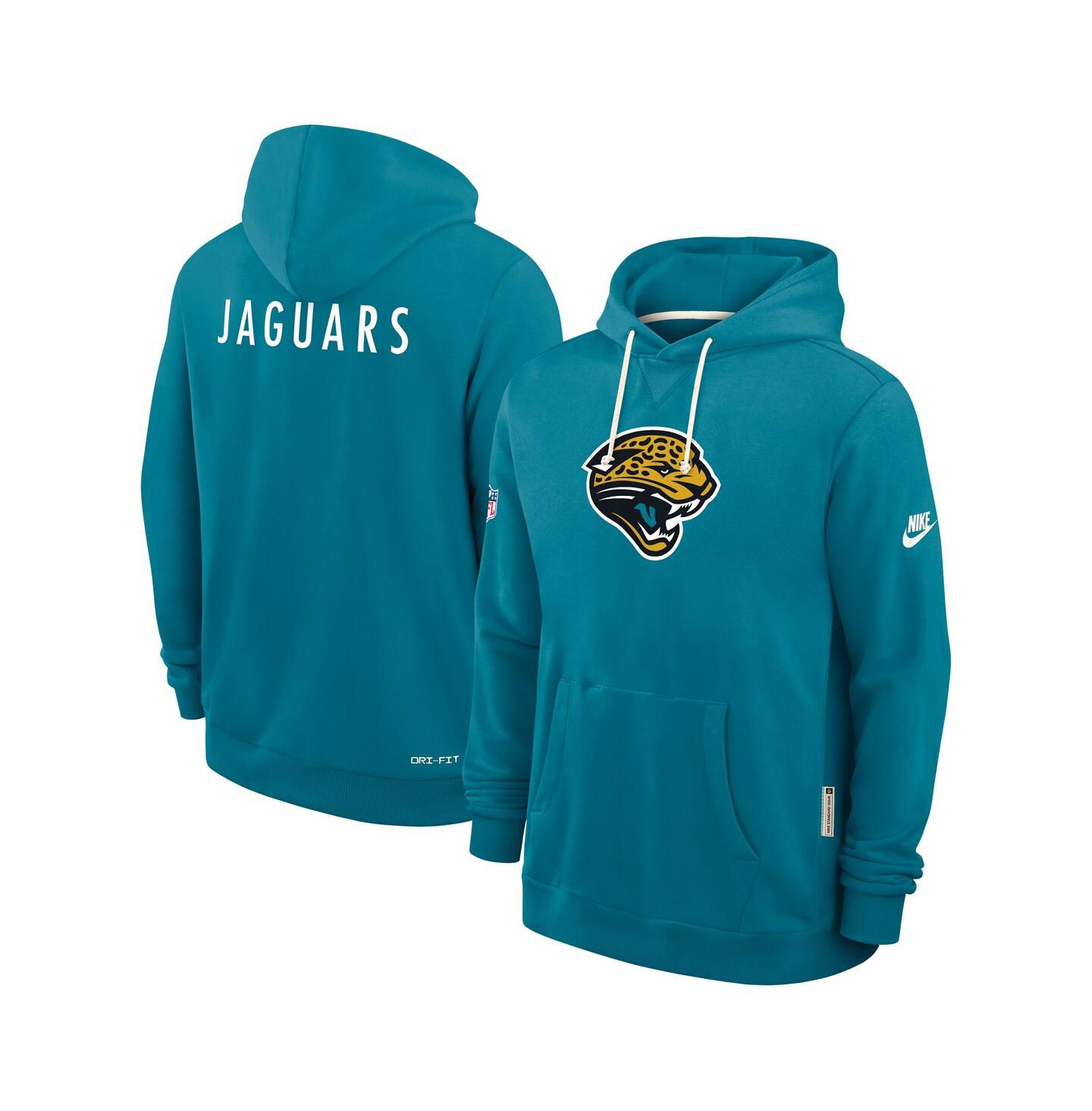 Мужское худи Nike Teal Jacksonville Jaguars Sideline Standard Issue Alt 2 Dri-FIT — фото 4