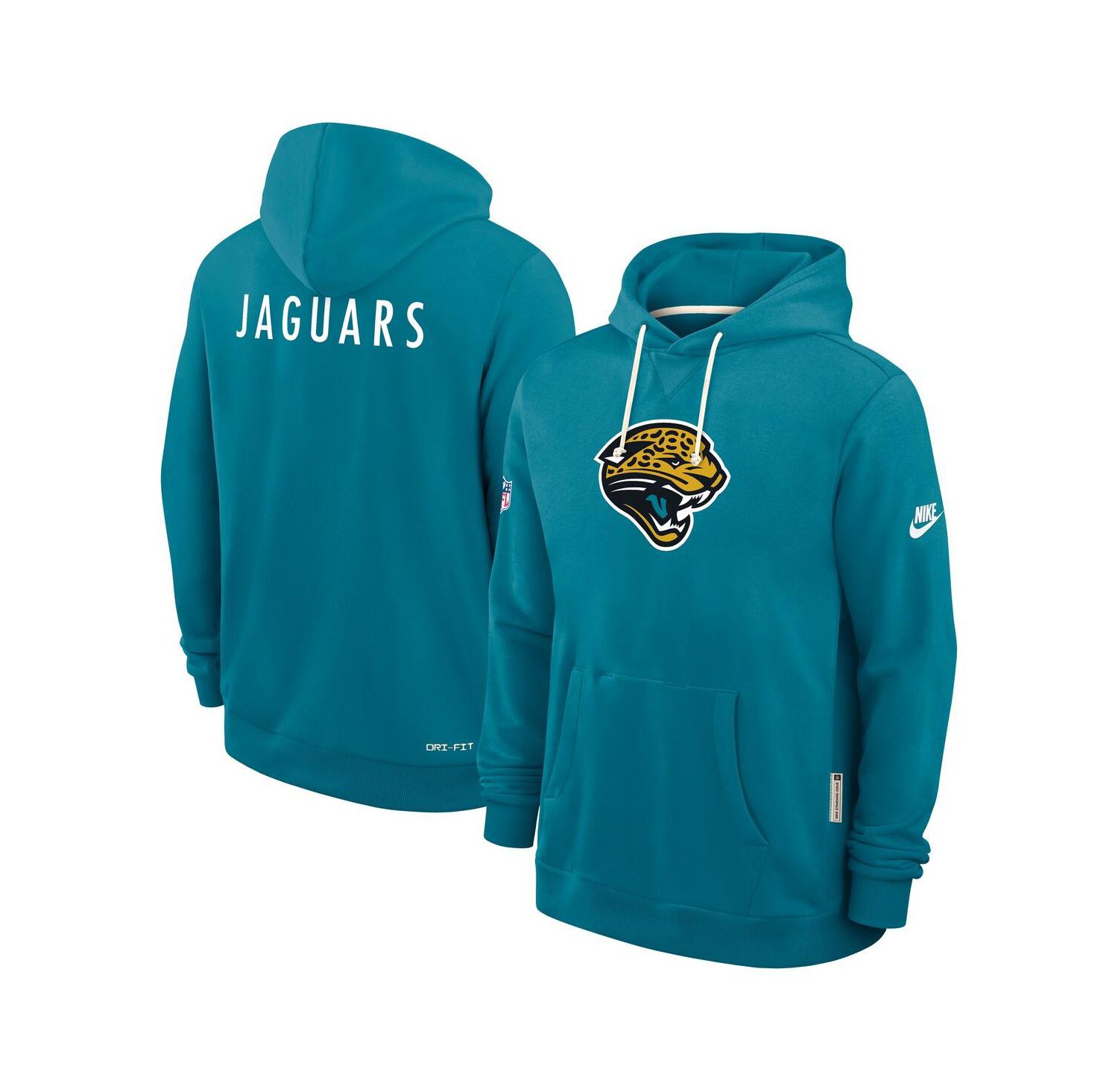 Men's Teal Jacksonville Jaguars Sideline Standard Issue Alt 2 Dri-FIT Hoodie
