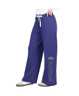 G-III 4Her by Carl Banks - Women's Purple Baltimore Ravens Field Wide Leg Sweatpants