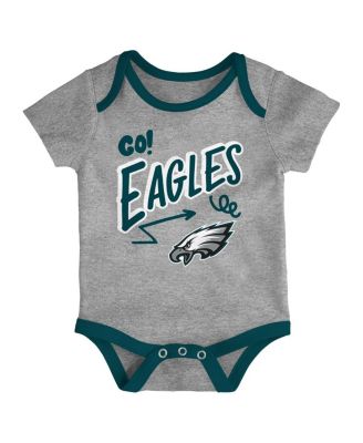 Baby Boys and Girls 3-pack Philadelphia Eagles All Day Play Bodysuit Set