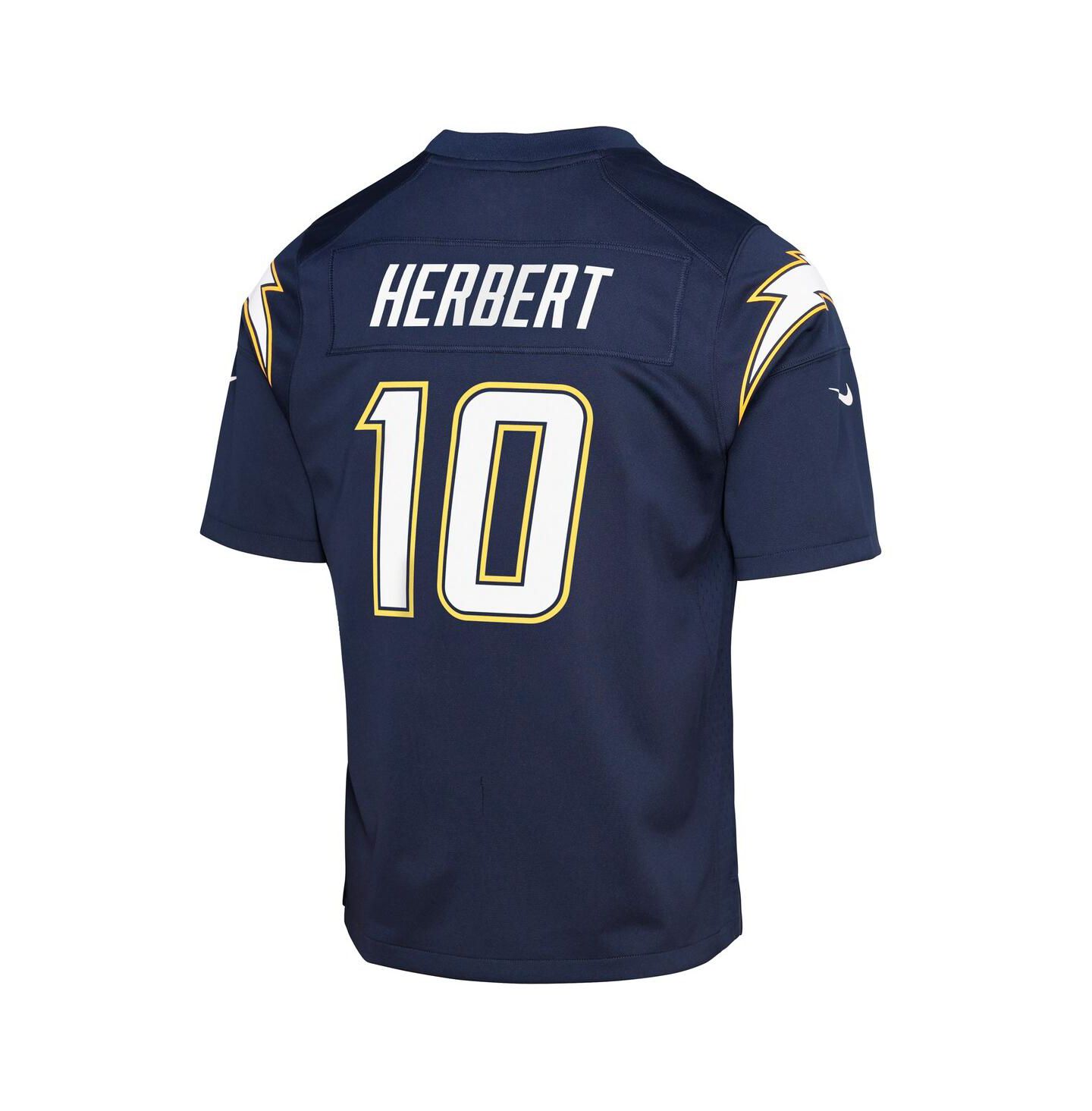 Детское джерси Nike Justin Herbert Los Angeles Chargers Super Chargers Game Player, Navy — фото 3