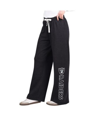 G-III 4Her by Carl Banks - Women's Black Las Vegas Raiders Field Wide Leg Sweatpants