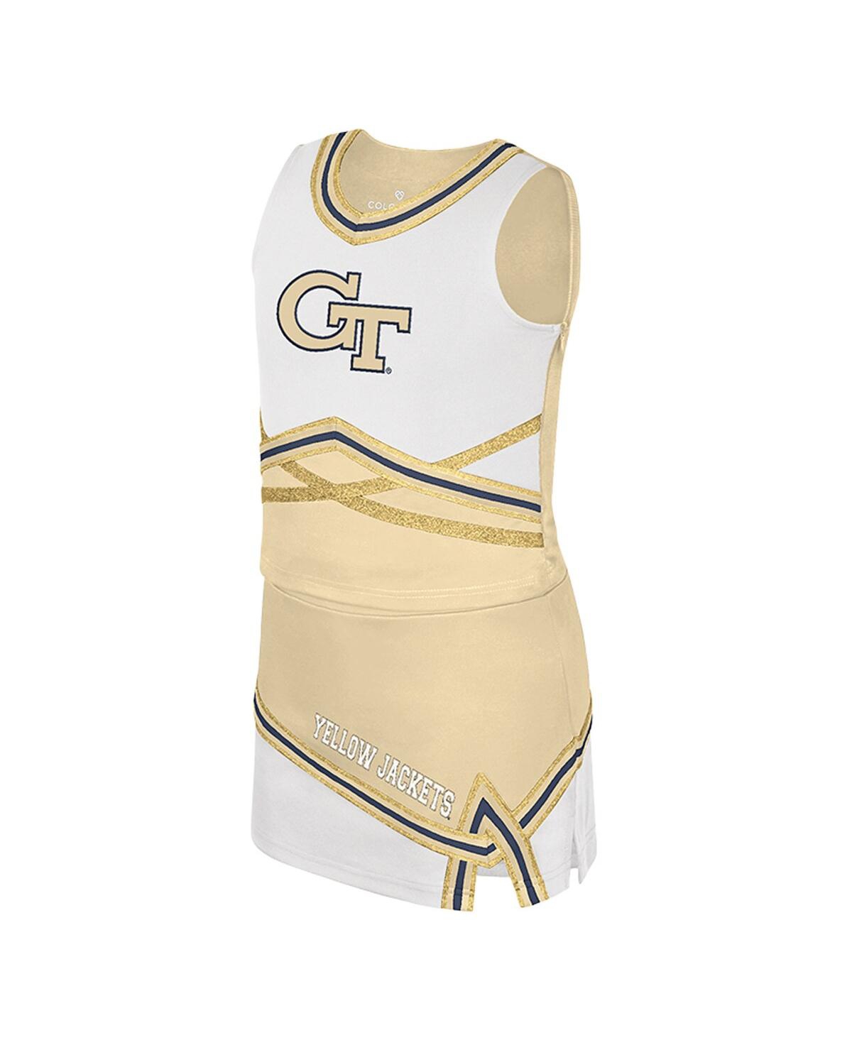 Colosseum Big Girls 2-piece Gold Georgia Tech Yellow Jackets Lollipop Park Cheer Set In Yellow