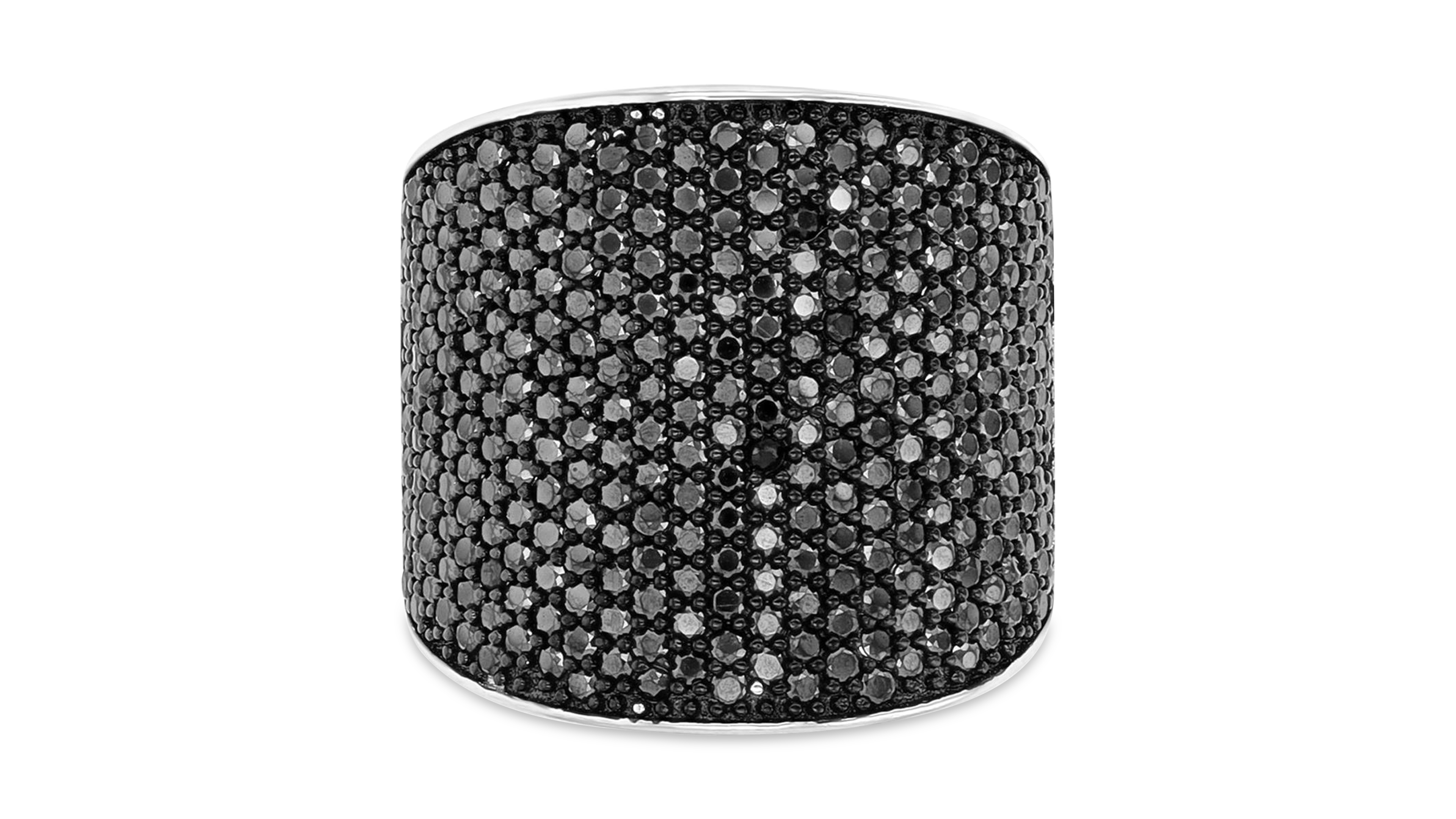 Macy's Black Spinel Ring (2.754 ct.t.w.) Sterling Silver