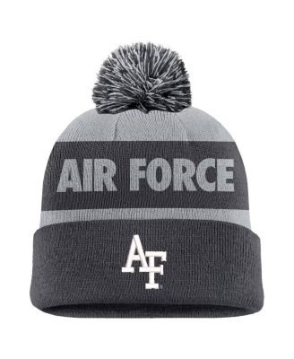 Nike - Men's Charcoal Air Force Falcons Rivalry Shield Cuffed with Pom Knit Hat