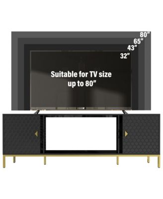 1 Pc MDF TV Stand 70 Inch Storage Cabinets Modern Entertainment Center