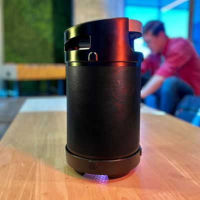 Bluetooth 360° RGB Speaker 74W IPX5 Waterproof 4400mAh Rechargeable