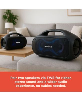 60W Black and Gray Wireless Portable Speaker With Lights True Wireless Audio And Type C-Charging Cable 4001787