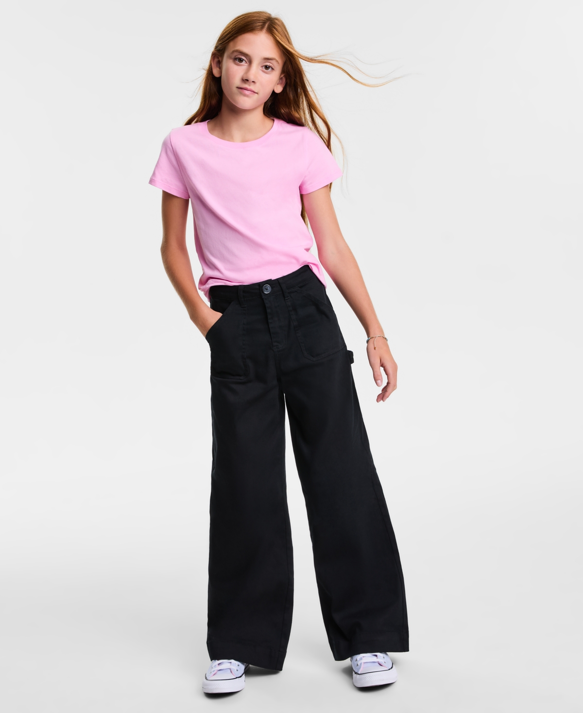 Epic Threads Girls 5-16 Carpenter Wide-leg Pants, Macy's Exclusive In Pink