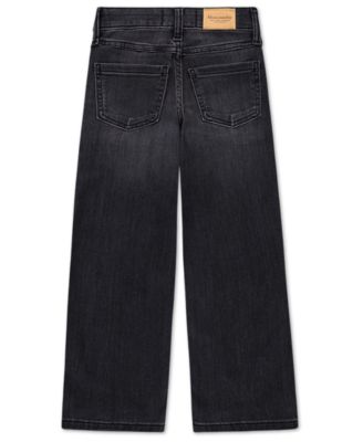 Girls' High-Rise Embellished Wide Leg Jeans