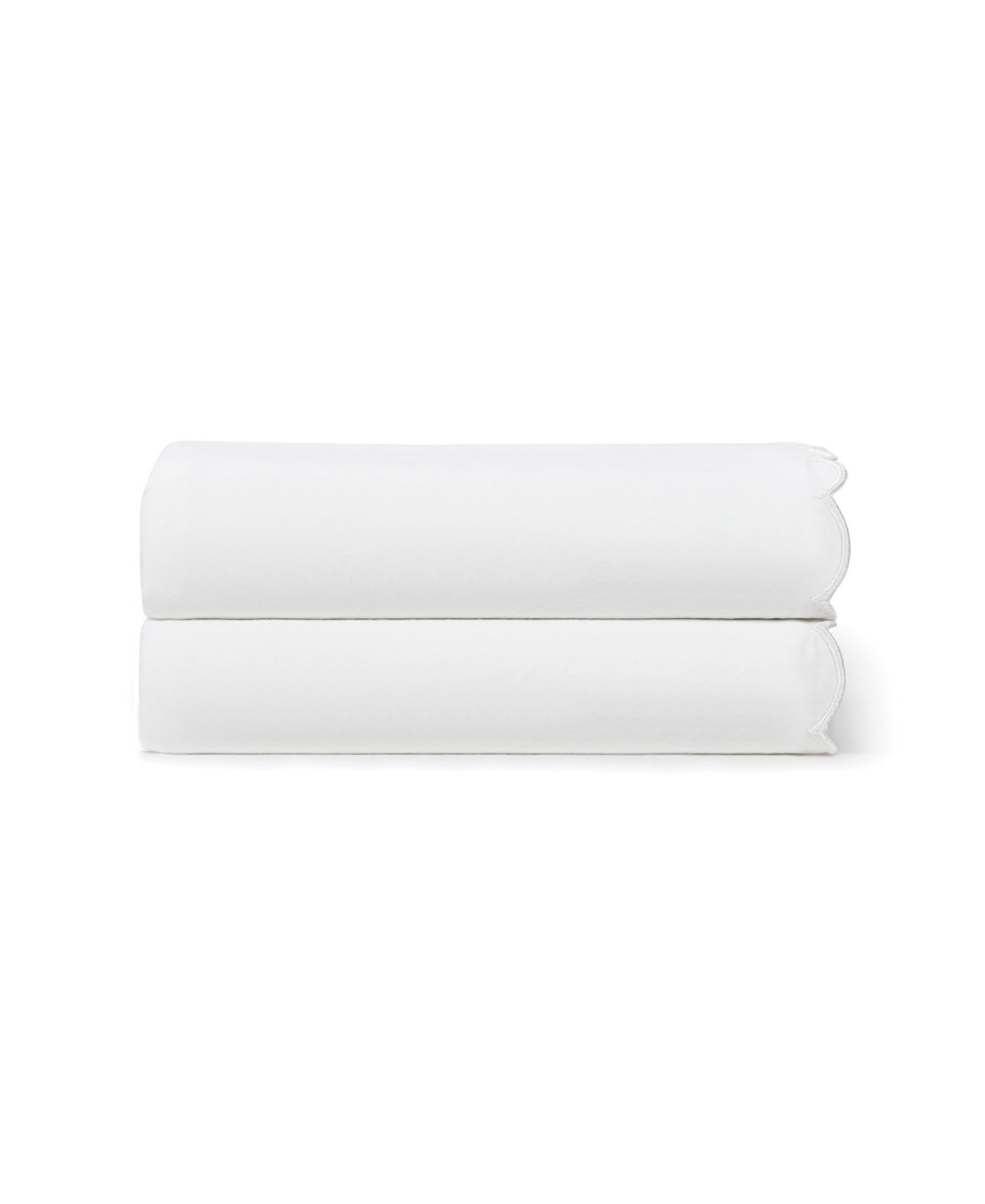 Peri Home Scallop Cotton 2-pc. Pillowcase Pair, Standard In White