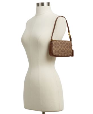 Plaza Mini Signature Canvas Shoulder Bag 18